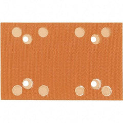 Dynabrade - 5 x 3-1/4" Rectangular Hook Face Backing Pad - Dynabug Model T Compatible, Screw Attachment, Vacuum Pad, 3/8" Thick, Medium Density, Short Nap - Exact Tool & Supply