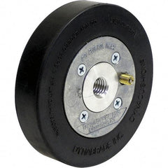 Dynabrade - 5" Wheel OD, 1" Wheel Width, 4,500 RPM, Aluminum, Pneumatic Wheel with Hub - 15-1/2" Long x 1" Wide, 5/8" Wheel Arbor Hole, For Use with 13214 & 13523 Dynastraight Air-Powered Abrasive Finishing Tools - Exact Tool & Supply