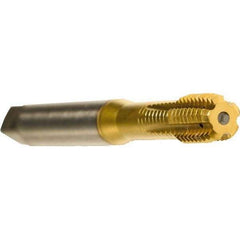 Emuge - 3/8-16 UNC 2BX Modified Bottoming Thread Forming Tap - Cobalt, TiN Finish, 3.937" OAL, 0.63" Thread Length, Right Hand Thread, Series Druck - Exact Tool & Supply