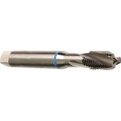 Emuge - M10x1.50 Metric 3 Flute 6H Bottoming Spiral Flute Tap - Cobalt, Bright Finish, 2-15/16" OAL, Right Hand Flute, Right Hand Thread, Series Rekord D - Exact Tool & Supply