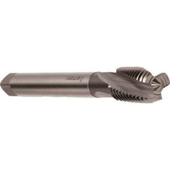 Emuge - 1/8-28" BSPP, 3 Flutes, Modified Bottoming Chamfer, Bright Finish, Cobalt British Standard Pipe Tap - 0.2756" Shank Diam, 0.2165" Square Size, Series Rekord D - Exact Tool & Supply