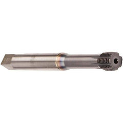 Emuge - M6x1.00 Metric 6HX Bottoming Thread Forming Tap - Cobalt, TiCN Finish, 80mm OAL, 10mm Thread Length, Right Hand Thread, Series InnoForm - Exact Tool & Supply