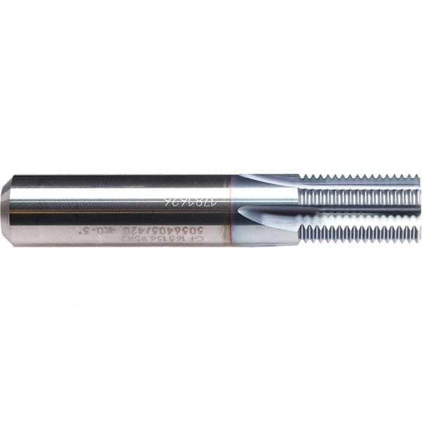 Emuge - M24x3.00 Thread, TiCN Coating, Solid Carbide Straight Flute Thread Mill - 5 Flutes, 3.5433" OAL, M24 Min Noml Diamter - Exact Tool & Supply