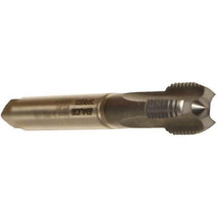 Emuge - M12x1.75 Metric Coarse 6HX 3 Flute TiCN Finish Cobalt Straight Flute Machine Tap - Modified Bottoming, Right Hand Thread, 110mm OAL, 24mm Thread Length, Oversize, Through Coolant - Exact Tool & Supply