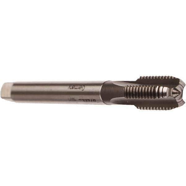 Emuge - 1/2-14" BSPP, 4 Flutes, Modified Bottoming Chamfer, Bright Finish, Cobalt British Standard Pipe Tap - 0.6299" Shank Diam, 0.4724" Square Size, Series Rekord A - Exact Tool & Supply