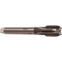 Emuge - 1/2-14" BSPP, 4 Flutes, Modified Bottoming Chamfer, Bright Finish, Cobalt British Standard Pipe Tap - 0.6299" Shank Diam, 0.4724" Square Size, Series Rekord A - Exact Tool & Supply