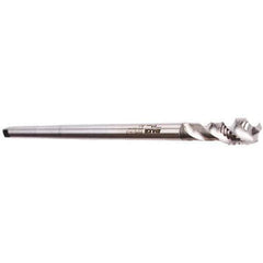 Emuge - M8x1.25 3 Flute Bright Finish Cobalt Spiral Flute Extension Tap - Modified Bottoming Chamfer, 180mm OAL, 6H Class of Fit, Series Enorm - Exact Tool & Supply
