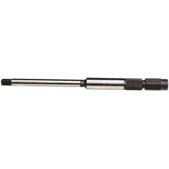 Emuge - #12 Inch Tap, 5.12 Inch Overall Length, 17/32 Inch Max Diameter, Tap Extension - 0.22 Inch Tap Shank Diameter, 0.255 Inch Extension Shank Diameter, 0.191 Inch Extension Square Size - Exact Tool & Supply