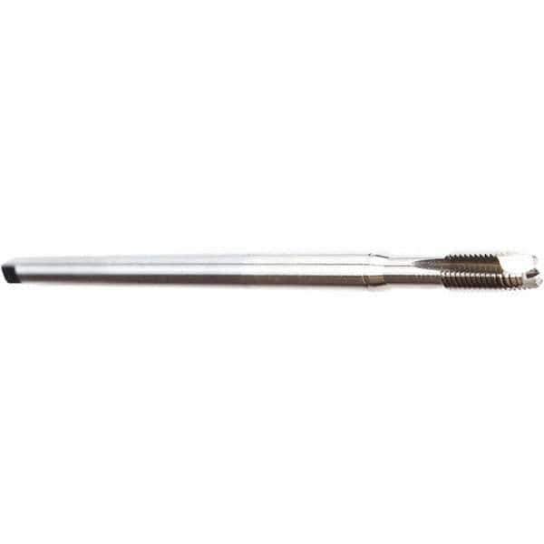Emuge - M4x0.70 3 Flute Bright Finish Cobalt Spiral Point Extension Tap - Plug Chamfer, 125mm OAL, 6H Class of Fit, Series Rekord B - Exact Tool & Supply