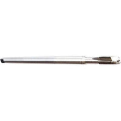 Emuge - M4x0.70 3 Flute Bright Finish Cobalt Spiral Point Extension Tap - Plug Chamfer, 125mm OAL, 6H Class of Fit, Series Rekord B - Exact Tool & Supply