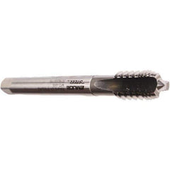 Emuge - M14x2.00 Metric Coarse 6HX 3 Flute Bright Finish Cobalt Straight Flute Interrupted Thread Machine Tap - Modified Bottoming, Right Hand Thread, 110mm OAL, 26mm Thread Length, Oversize - Exact Tool & Supply