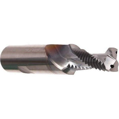 Emuge - 9/16-12, 0.482" Cutting Diam, 2 Flute, Solid Carbide Helical Flute Thread Mill - Internal Thread, 1.339" LOC, 4.331" OAL, 16mm Shank Diam - Exact Tool & Supply