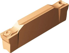 Sandvik Coromant - GN123 GF Grade 1125, 3mm Cutting Width Carbide Grooving Insert - 19.2mm Max Depth of Cut, Neutral, 0.2mm Corner Radius, TiAlN Finish - Exact Tool & Supply