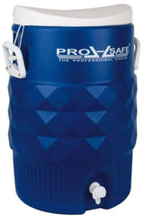 PRO-SAFE - 5 Gal Beverage Cooler - Plastic, Blue/White - Exact Tool & Supply