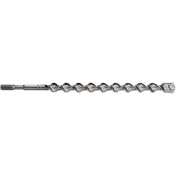 Irwin - 1" Diam, Spline Shank, Carbide-Tipped Rotary & Hammer Drill Bit - Exact Tool & Supply