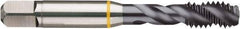 Guhring - 1/2-20 UNF 2B/3B Modified Bottoming Spiral Flute Tap - Cobalt, TiCN Finish, 3.381" OAL, Right Hand Flute, Right Hand Thread, H5, Series 4410 - Exact Tool & Supply