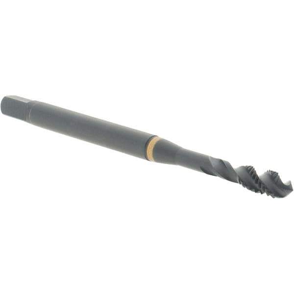 Guhring - M4x0.70 Metric 6H Modified Bottoming Spiral Flute Tap - Cobalt, Oxide Finish, 63mm OAL, Right Hand Flute, Right Hand Thread, D4, Series 5734 - Exact Tool & Supply