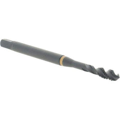 Guhring - M4x0.70 Metric 6H Modified Bottoming Spiral Flute Tap - Cobalt, Oxide Finish, 63mm OAL, Right Hand Flute, Right Hand Thread, D4, Series 5734 - Exact Tool & Supply