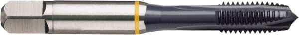 Guhring - M3x0.50 Metric Coarse, TiCN Finish, Cobalt Spiral Point Tap - Plug Chamfer, Right Hand Thread, 1.941" OAL, 0.393" Thread Length, 0.141" Shank Diam, 6H Class of Fit, Series 4416 - Exact Tool & Supply