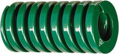 Associated Spring Raymond - 5/8" Hole Diam, 11/32" Rod Diam, 1-1/4" Free Length, Green Die Spring - 92 Lb Max Deflection, 0.6929" Max Deflection, Light Duty, Chromium Alloy Steel - Exact Tool & Supply