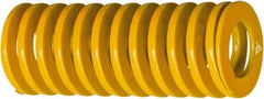 Associated Spring Raymond - 1-1/2" Hole Diam, 3/4" Rod Diam, 2-1/2" Free Length, Yellow Die Spring - 1863 Lb Max Deflection, 0.7205" Max Deflection, Extra Heavy Duty, Chromium Alloy Steel - Exact Tool & Supply