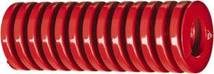 Associated Spring Raymond - 1-1/2" Hole Diam, 3/4" Rod Diam, 10" Free Length, Red Die Spring - 1445 Lb Max Deflection, 3.7441" Max Deflection, Heavy Duty, Chromium Alloy Steel - Exact Tool & Supply