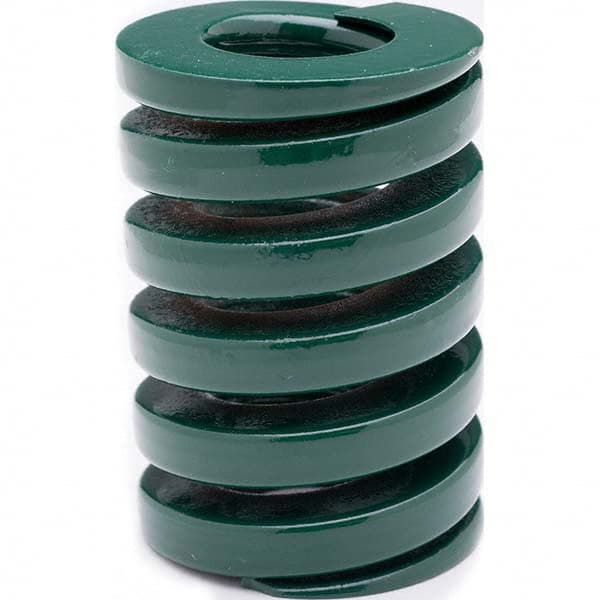 Associated Spring Raymond - 20mm Hole Diam, 10mm Rod Diam, 60mm Free Length, Green Die Spring - Exact Tool & Supply
