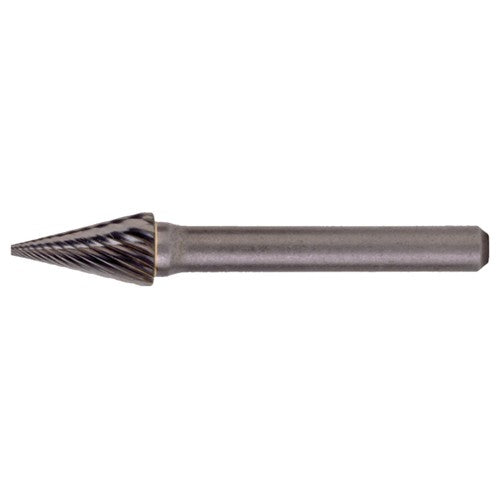 SM-43 Standard Cut Solid Carbide Bur-Pointed Cone Shape - Exact Tool & Supply