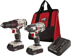 Porter-Cable - 20 Volt Cordless Tool Combination Kit - Includes 1/2" Drill/Driver & 1/4" Impact Driver, Lithium-Ion Battery Included - Exact Tool & Supply