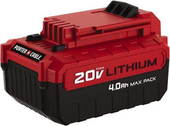 Porter-Cable - 20 Volt Lithium-Ion Power Tool Battery - 4 Ahr Capacity, 1 hr Charge Time, Series 20V Max - Exact Tool & Supply