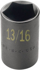 SK - 1/2" Drive 13/16" Standard Impact Socket - 5 Points, 2" OAL - Exact Tool & Supply
