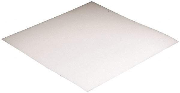 Made in USA - 3/8" Thick x 24" Wide x 4' Long, Polyethylene (HDPE) Sheet - Natural, ±5% Tolerance - Exact Tool & Supply