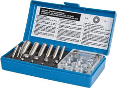 Precision Brand - 1/8 to 3/4 Inch Diameter Shim Punch and Die Set - 1/8, 3/16, 1/4, 5/16, 3/8, 7/16, 1/2, 5/8 and 3/4 Inch Diameter, 9 Piece - Exact Tool & Supply