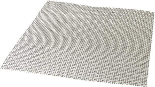 Value Collection - 18 Gage, 0.047 Inch Wire Diameter, 6 x 6 Mesh per Linear Inch, Stainless Steel, Wire Cloth - 0.12 Inch Opening Width, 12 Inch Wide x 12 Inch Stock Length - Exact Tool & Supply