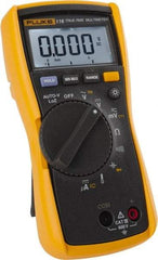 Fluke - 116, CAT III, 600 VAC/VDC, Digital True RMS Auto Ranging Manual Ranging Multimeter - Measures Voltage, Capacitance, Resistance, Temperature - Exact Tool & Supply