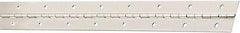 National Mfg. - 30" Long x 1-1/2" Wide, Steel Satin Nickel Coating Continuous Hinge - 0.042" Thick with Holes - Exact Tool & Supply