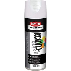 Krylon - 16 oz White Acrylic Lacquer Enamel Primer - 15 to 20 Sq Ft/Gal, 365 gL Content, Direct to Metal, Spray - Exact Tool & Supply