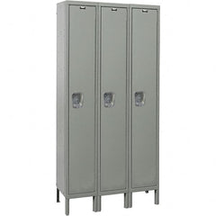 Hallowell - 3 Door, 1 Tier, Premium Wardrobe Lockers - Exact Tool & Supply