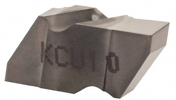 Kennametal - 2125NG Grade KCU10, 3.18mm Cutting Width Carbide Grooving Insert - 2.79mm Max Depth of Cut, Left Hand, 0.19mm Corner Radius, AlTiN Finish - Exact Tool & Supply