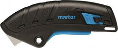 Martor USA - Retractable Utility Knife - Black & Blue Handle - Exact Tool & Supply