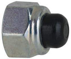 Value Collection - 3/8-24" UNF, 9/16" Width Across Flats, Zinc Plated, Stainless Steel Acorn Nut - 5/8" Overall Height, Nylon Insert Type, Grade 18-8 - Exact Tool & Supply