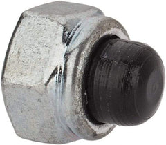 Value Collection - #8-32 UNC, 11/32" Width Across Flats, Zinc Plated, Steel Acorn Nut - 23/64" Overall Height, Nylon Insert Type, Grade 2 - Exact Tool & Supply