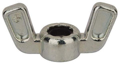 Value Collection - 5/16-24 UNF, Zinc Plated, Zinc Alloy Nylon-Insert Locking Wing Nut - Grade 2, 1-1/2" Wing Span, 0.718" Wing Span - Exact Tool & Supply