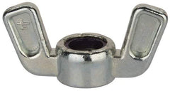 Value Collection - 3/8-16 UNC, Zinc Plated, Zinc Alloy Nylon-Insert Locking Wing Nut - Grade 2, 1-1/2" Wing Span, 0.718" Wing Span - Exact Tool & Supply