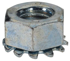 Value Collection - M8x1.25, Zinc Plated, Steel Hex Nut with External Tooth Washer - 15mm Washer Diam, 13mm Width Across Flats - Exact Tool & Supply