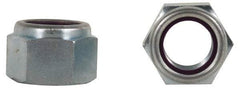 Value Collection - 1-8 UNC Grade B Hex Lock Nut with Nylon Insert - 1-7/16" Width Across Flats, 1-3/64" High, Zinc-Plated Finish - Exact Tool & Supply