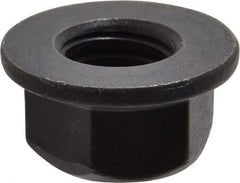 Value Collection - 1/2-13 UNC Grade G Hex Flange Lock Nut with Distorted Thread - 3/4" Width Across Flats, 27/64" High, Phosphate & Oil Finish - Exact Tool & Supply