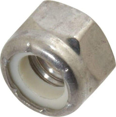 Value Collection - 5/16-24 UNF 18-8 Hex Lock Nut with Nylon Insert - 1/2" Width Across Flats, 11/32" High - Exact Tool & Supply