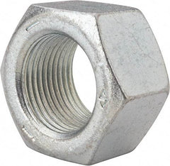 Value Collection - 1-1/8 - 12 UNF Steel Right Hand Hex Nut - 1-11/16" Across Flats, 0.999" High, Zinc Clear Finish - Exact Tool & Supply