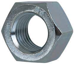 Value Collection - 1-1/2 - 12 UNF Steel Right Hand Hex Nut - 2-1/4" Across Flats, 1.317" High, Zinc-Plated Finish - Exact Tool & Supply